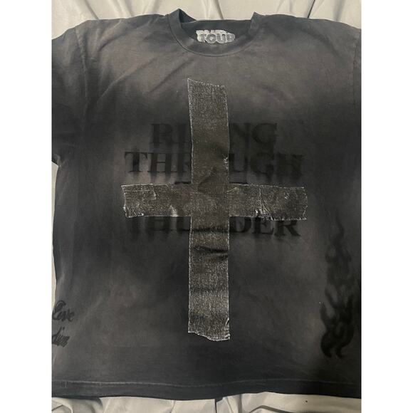 Travis Scott Utopia Tour Shirt Opium Style Faded Black Size XL - Picture 2 of 5